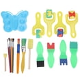 thumbnail image 1 of 18Pcs Painting Spongy Brush Set MultiShapes Stamp Flower Drawing Foam Graffiti Tools, 1 of 14