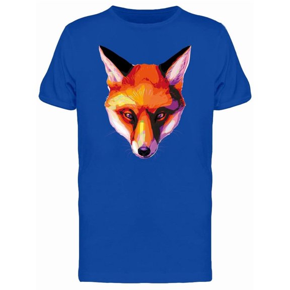 Orange Watercolor Fox Head Tee Men's -Image by Shutterstock