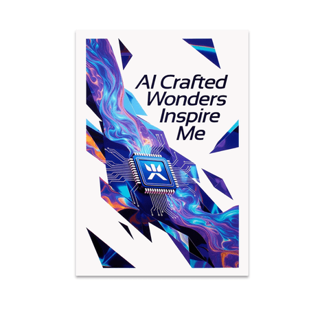 AI Crafted Wonders Inspire Me - Tech Enthusiast - 13x19 Poster Print