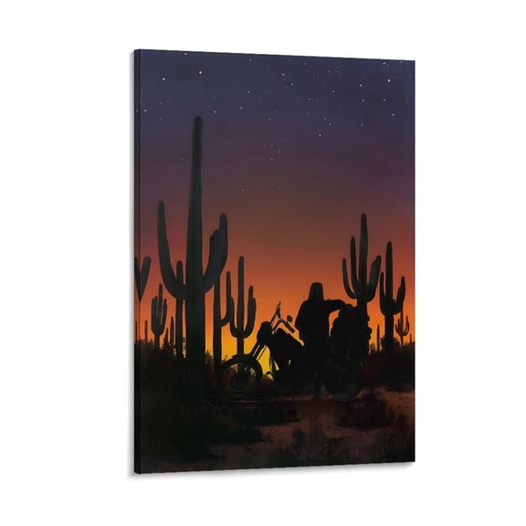 Motorcycle Rider Poster David Mann The Ride South Poster Cool Artworks Painting Wall Art Canvas Prints Hanging Picture Home Decor Posters Gift 12x18inch(30x45cm)