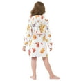 thumbnail image 7 of FORMRS Niños Bathrobe Unisex Hooded Robe Soft Plush Pajamas Sleepwear, Size 2-3T, Watercolor Autumn Leaves, 7 of 7