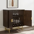 thumbnail image 3 of Victorian Storage Sideboard Cabinet - Wood Home Bar Cabinet with Adjustable Shelves & Gold Legs, 3 of 3