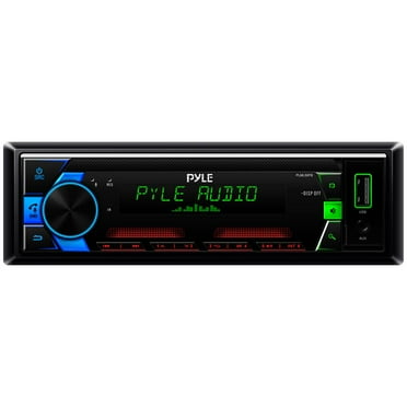 PYLE PLR14MPF - In-Dash AM/FM-MPX MP3 Shaft Style Dual Knob Radio w/USB ...