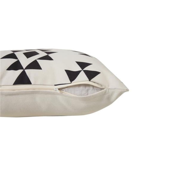 4 x 20 x 20 in. Black Zippered Southwestern Indoor & Outdoor Throw Pillow