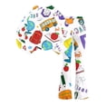 thumbnail image 7 of Grblisyd First Day of School Outfits for Girls Kids 2 Piece Crew Neck Long Sleeve Sweatshirt & Elastic Waist Flare Pants Fall Winter Clothing for 2-8Y, 7 of 7