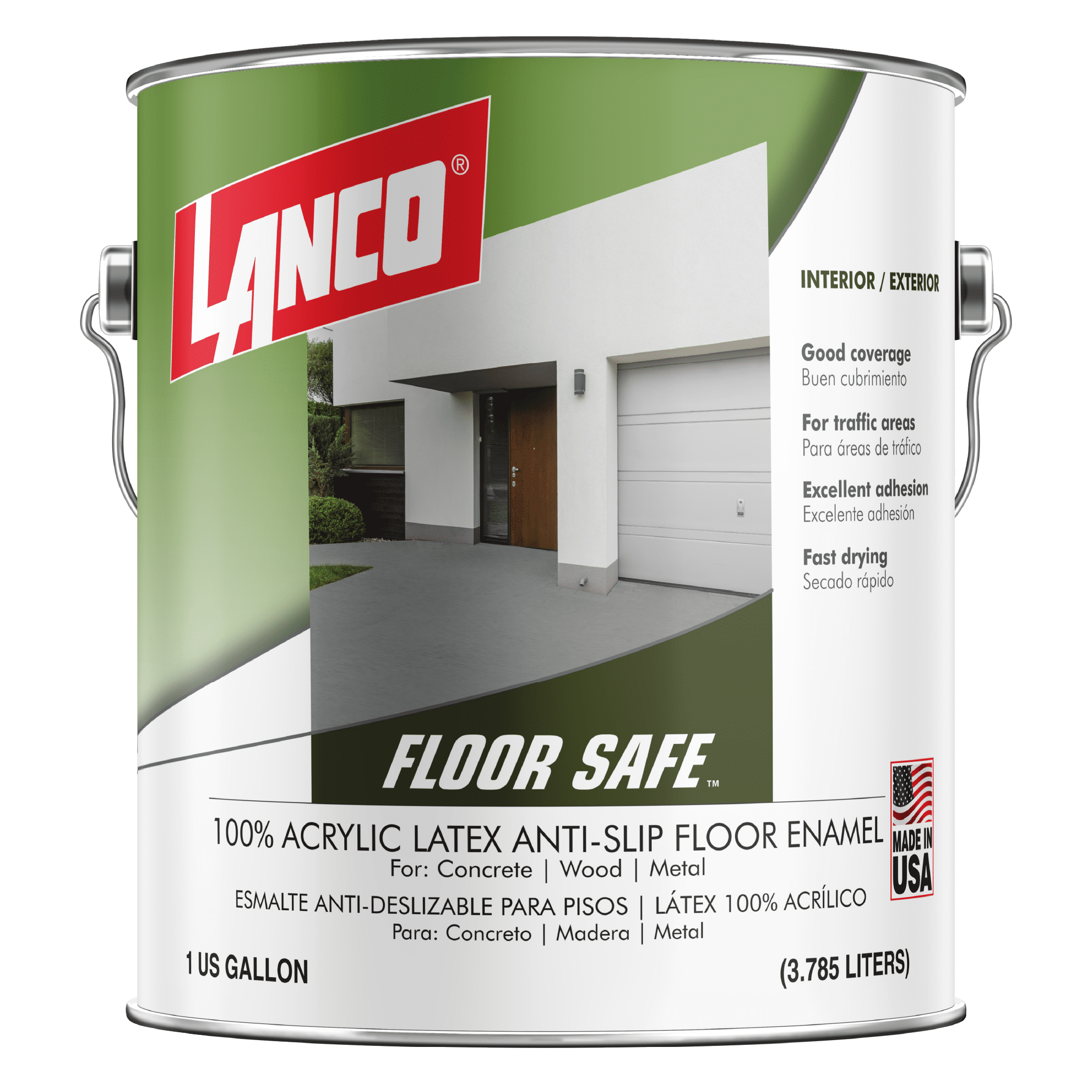 Lanco Floor Safe Light Gray Sanded Finish, 1 Gallon