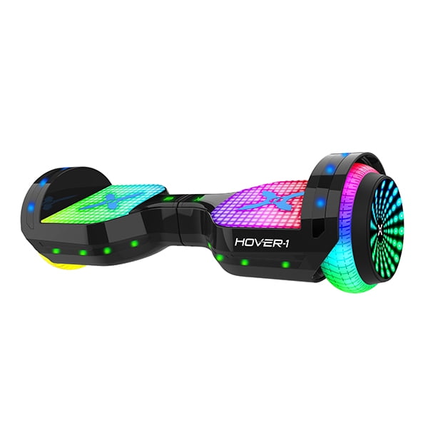 Hover-1 Electro Hoverboard, Black, LED 220 Lb. Max Weight, Mph Max Speed -