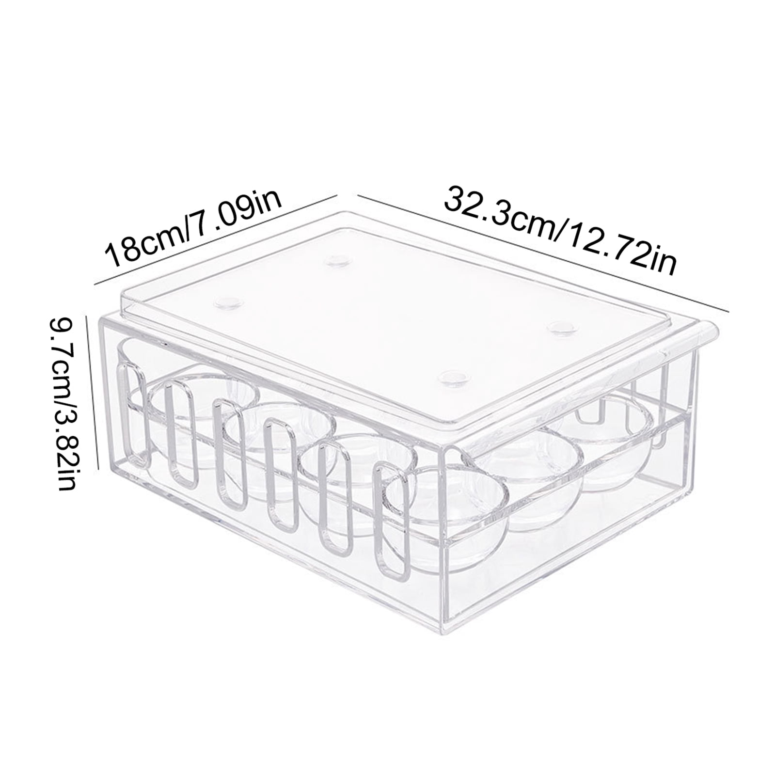 mdesiwst Egg Storage Box Large Capacity 36 Eggs Two-Tier Drawer Design Transparent Refrigerator Egg Rack Organizer