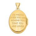 thumbnail image 3 of FB Jewels 14K Yellow Gold w/Rhodium 21mm Oval Guardian Angel Locket, 3 of 5
