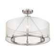 thumbnail image 1 of Golden Lighting 5019-3SF PW 20 in. Alyssa 3 Light Pewter Semi-Flush Ceiling Light, Damp, 1 of 3