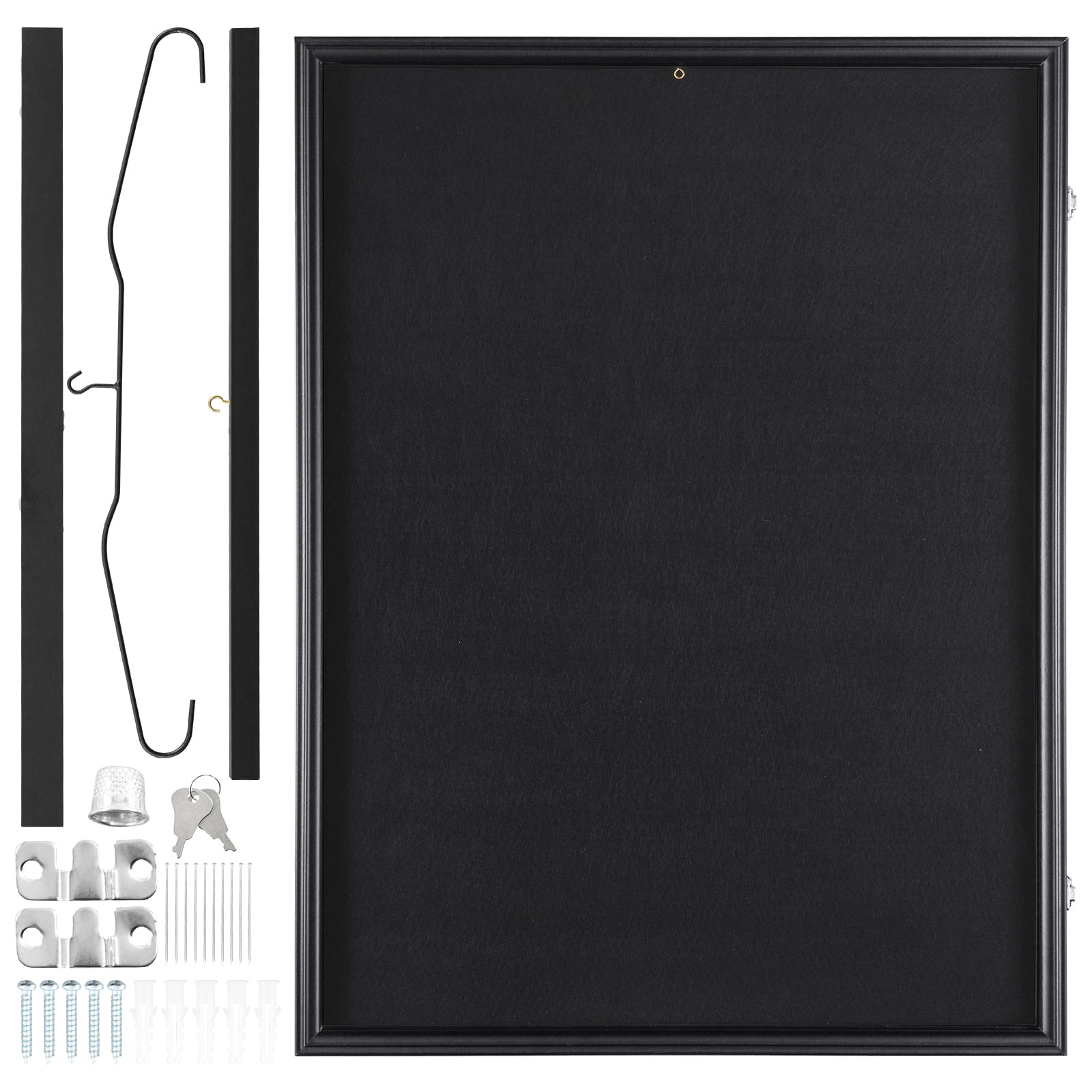 KFFKFF Shadow Box Skyshalo Jersey Football Basketball Frame Display, PC Glass, Fiberboard, Black Felt, Spacious Sports Uniform with 98% UV Shielding, 23.3 x 31.2 x 1.5'', Matte Black