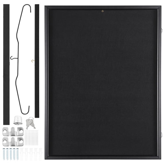 KFFKFF Lockable Jersey Frame Display, 23.3x31.2x1.5 inches, Spacious Sports Uniform Shadow Box with PC Glass for 98% UV Shielding, Includes Hangers, Suitable for Baseball, Basketball, Football