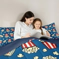 thumbnail image 4 of Feelyou Kawaii Movie Popcorn Bedding Comforter Set 7-Piece, Yummy Food King Bedding Sets, Teens Boys Girls Kids Reversible Bed Sheets, Ultra Soft Home Decor, 4 of 7