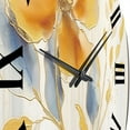 thumbnail image 5 of Designart "Harmonious Chaos in Yellow and Blue II" Floral Oversized Wall Clock, 5 of 5