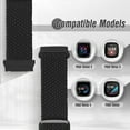 thumbnail image 2 of 2 pack Braided Bands Compatible with Fitbit Versa 4/Versa 3/Fitbit Sense/Sense 2, Adjustable Nylon Replacement Wristband for Women Men, 2 of 7