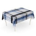 thumbnail image 1 of JSDART Blue Abstract Plaid Printing Pattern Black Colors Culture Flat Geometric Tablecloth Table Desk Cover Home Party Decor 52x70 inch, 1 of 1