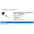 thumbnail image 2 of Coolant Level Sensor - Compatible with 1989 - 1995 BMW 525i 1990 1991 1992 1993 1994, 2 of 2