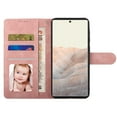 thumbnail image 3 of Nalacover Retro Wallet Case for Google Pixel 6A, Premium PU Leather Shockproof Case with Card Slots Holder Kickstand Magnetic Clasp Phone Cover Vintage Design Wrist Strap Flip Folio Case,Pink, 3 of 8