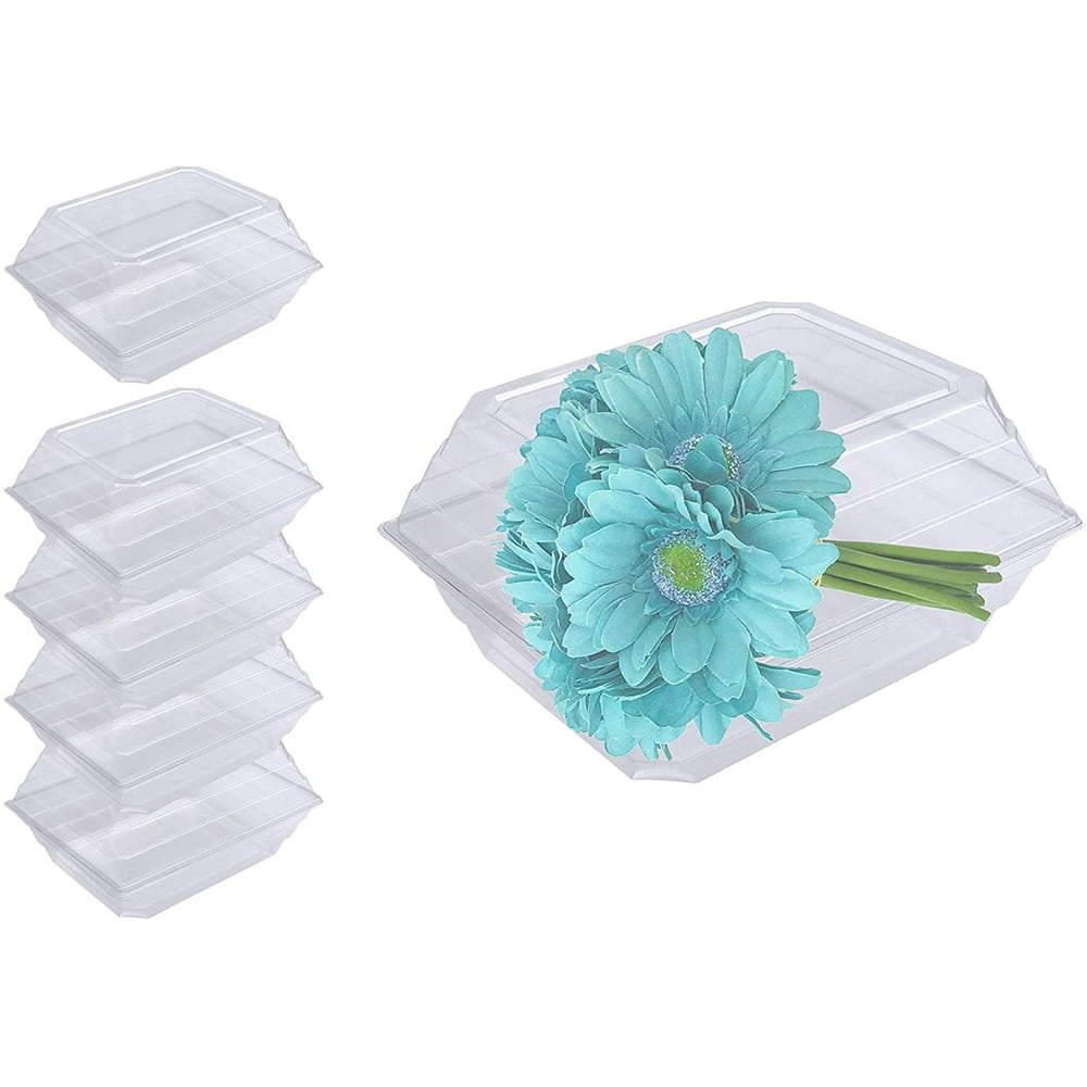 Curtis Wagner Plastics CW121425 Clear Wedding Bouquet Flower Boxes (5