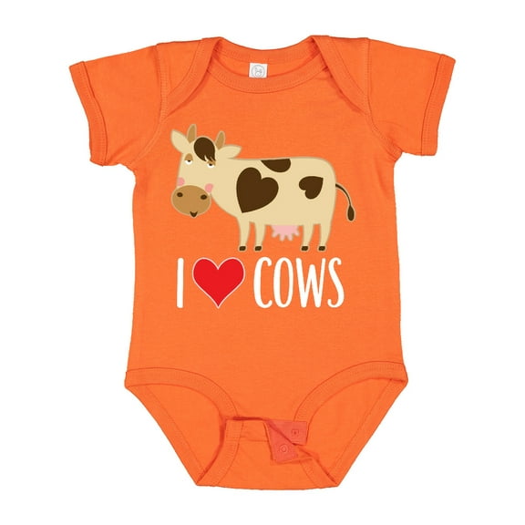 Inktastic I Love Cows Dairy Farmer Boys or Girls Baby Bodysuit