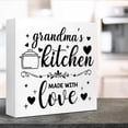 thumbnail image 5 of Zomyto 5"x5" Funny Kitchen Wood Block Signs,Grandma's Kitchen Made with Love Wooden Box Sign, 5 of 8