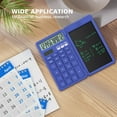 thumbnail image 3 of NEWYES Calculator with Writing Tablet, Portable Basic Calculator Notepad for Primary and Middle School Students, Black (Blue), 3 of 6