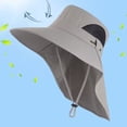 thumbnail image 3 of Sun Hats for Men Women UV Protection,Wide Brim & Face Neck Flap Fishing Hat, UPF 50+ Summer Hat for Hiking Beach Outdoor Light Gray, 3 of 4