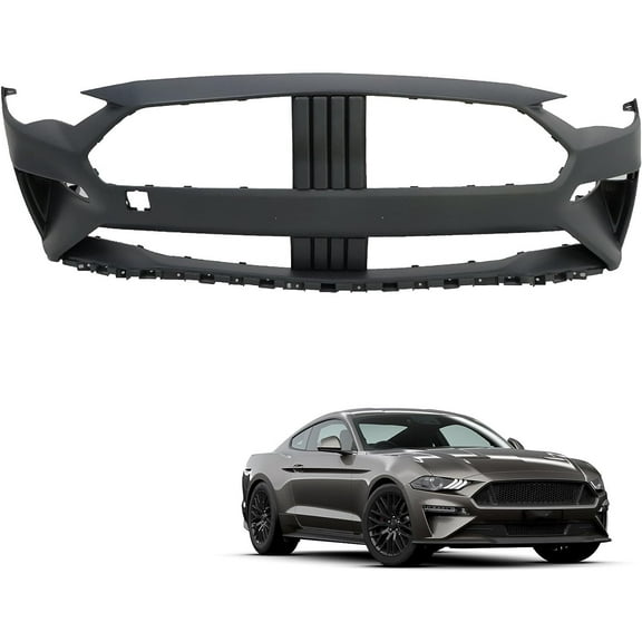 SHZAITOR Front Bumper Cover Primed Replacement for 2018 2019 Mustang FO1000746