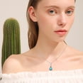 thumbnail image 3 of Cuoka Turquoise Urn Necklace 925 Sterling Silver Teardrop Urn for Ashes Pendant Necklaces with 18+2'' Chain Embedded Turquoise for Women Memorial Jewelry Gift for Grandma Grandpa Dog Cat, 3 of 7