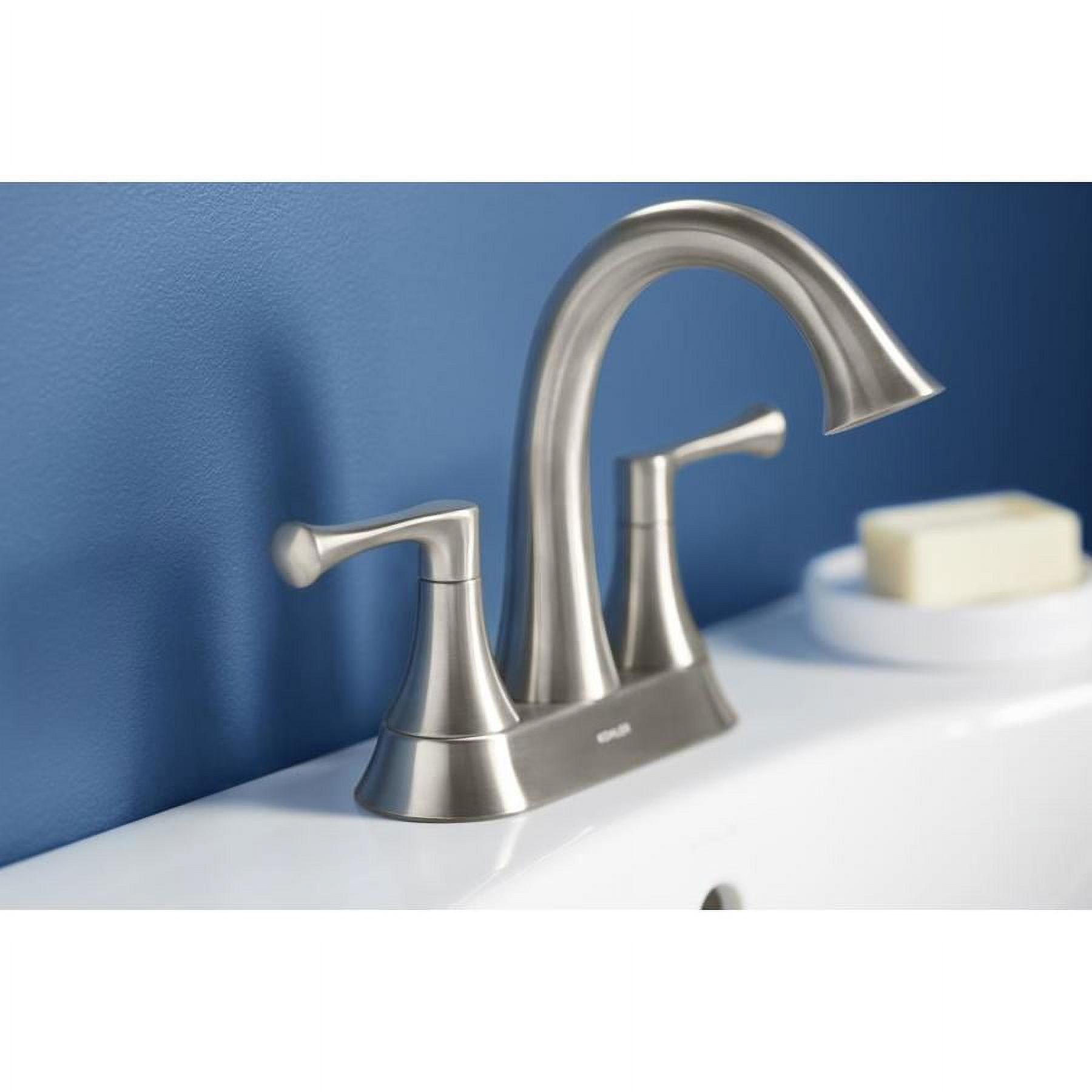 The Bold Lock of Kohler Lilyfield R78046-4D-BN 4" Centerset Bathroom Faucet Vibrant, Brushed Nickel - image 2 of 4