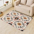 thumbnail image 1 of Boho Floral Rug, Vintage Floral Door Mat 2x3, Modern Boho Area Rug Soft Low Pile Floor Small Rugs Non-Slip for Bedroom Kitchen Entryway Carpet Xsu&-38, 1 of 7