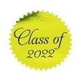 thumbnail image 1 of Autocollants de Graduation Classe de 2022 Gold 1.5 Pouces Forme Starburst - Lot de 500 InStockLabels.com, 1 of 4