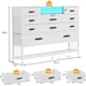 thumbnail image 2 of Armario de cinco Cajones para Organizar el Dormitorio, con Enchufes Eléctricos con Indicadores LED y Puertos USB, Adecuado para Dormitorios, Salones y Oficinas, 120 x 30 x 100 cm (Blanco), 2 of 7