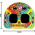 thumbnail image 5 of WOW SPORTS Macho 1-2 Rider Inflatable Towable for Boating and Watersports, 5 of 5