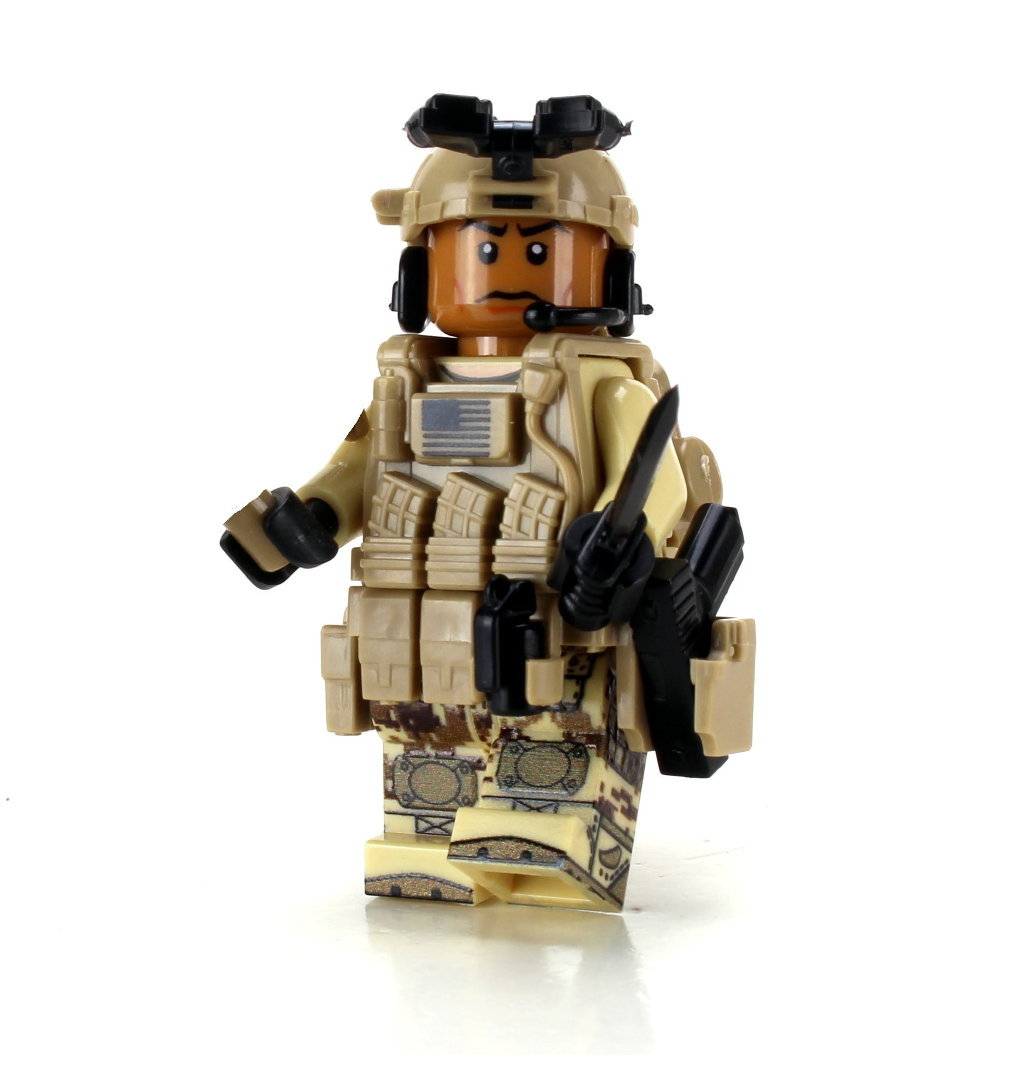 Encommium emne Barnlig Battle Brick African American Special Forces Soldier Custom Minifigure -  Walmart.com