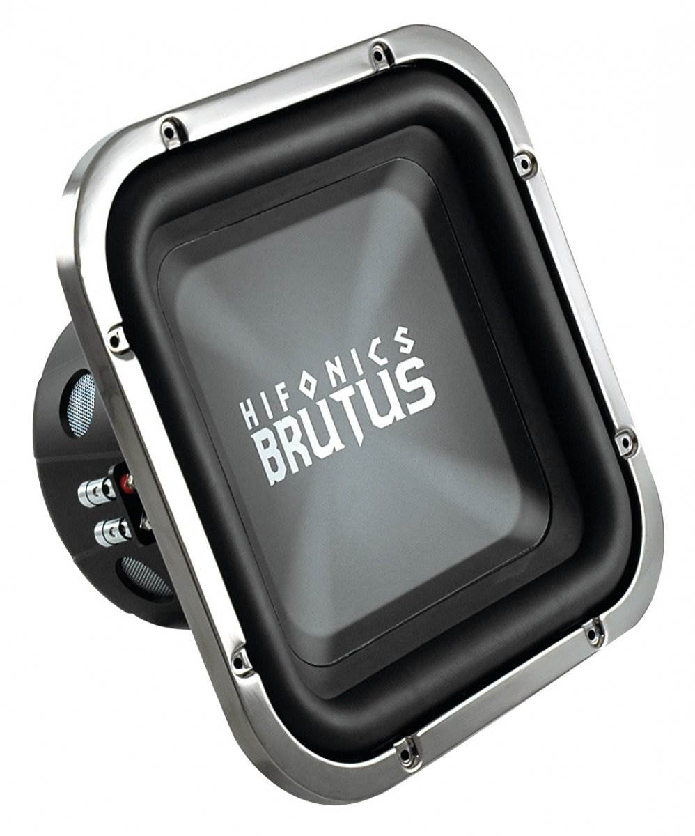 Hifonics BRZ12SQD4 Brutus Dual Square Subwoofer, 4Ohm 600Watt 12Inch