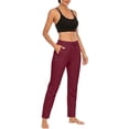 thumbnail image 7 of Hurxie Womens Athletic Pants Lightweight Quick Dry Jogging Pants with Pockets for Lounge, Workout, Hikking, Golf, Travel with Zipper Red,2XL, 7 of 7