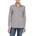 thumbnail image 1 of CURRENT ELLIOTT " The Perfect Shirt " w/ EPAULETTES Black CHAMBRAY Front Pockets, 1 of 3