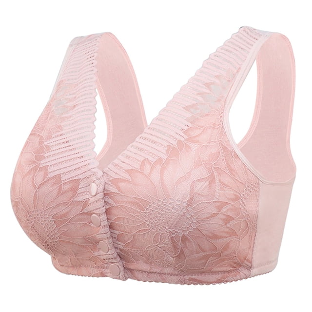 Clearance Sale 2025 Intimates Women's Adjustable Sports Front Closure Extra-Elastic Breathable Lace Trim Bra