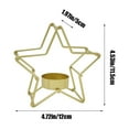thumbnail image 2 of Christmas Iron Star-Shaped Candlestick - Festive Party Table Decoration, Durable Metal Candle Holder, Elegant Home Holiday Gift, Sparkling Star Design Xmas Tabletop Ornament, Gold, 2 of 6