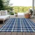 thumbnail image 6 of Addison Rugs Chantille Indoor/Outdoor Transitional Plaid Navy Washable Rectangle Rug, 8' x 10', 6 of 6