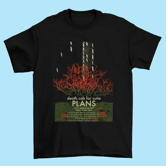 CLASSIC Death Cab for Cutie T-Shirt 1 Side Size S-5XL Short Sleeve FN1294