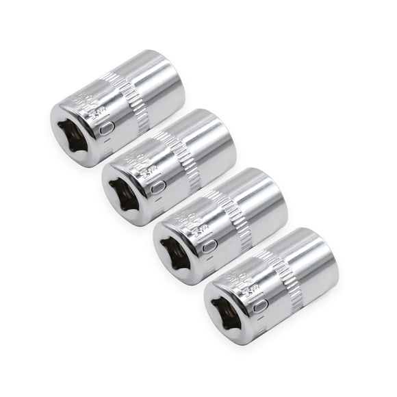 VictorsHome 1/4 Inch Drive 6 Point Shallow Socket 10mm Metric Cr-V 4 Pack