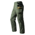 thumbnail image 5 of Mohiass Mens Work Pants Stretch Flex Ripstop Tactical Waterproof Pants with Multi Pockets Relaxed Fit Lightweight Cargo Pant Green XL, 5 of 5