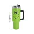 40 oz Tumbler with Handle and Lid, Grinch Tumbler, Grinch Tumbler Cup
