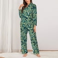 thumbnail image 2 of Lsque Octopus Pattern Long Sleeve Pajama Set for Women - Soft 2-Piece Sleepwear and Loungewear Set with Pockets, Comfy Nightwear-Medium, 2 of 7