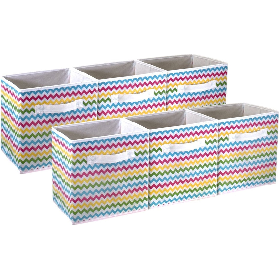Sorbus Foldable Storage Cube Basket Bin 6 Pack Beige
