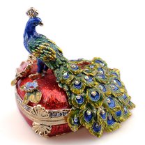 Waltz&F Hand-painted Turtle Jewelry Box - Crystal & Enamel Trinket Box, Ring Holder, Mother's Day Gift