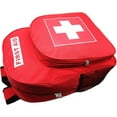 thumbnail image 6 of Red Emergency First Aid Backpack for Travel, Hiking, Camping, Pet Care - Empty Medical Bag with Cross Symbol, 6 of 8