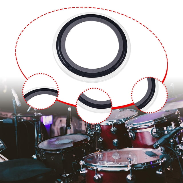 Parche de Tambor, Silenciadores de Tambor, Anillo Amortiguador, Accesorios, para Control de Tono de Tambores, Piezas de Percusión, Anillo Amortiguador 22 en